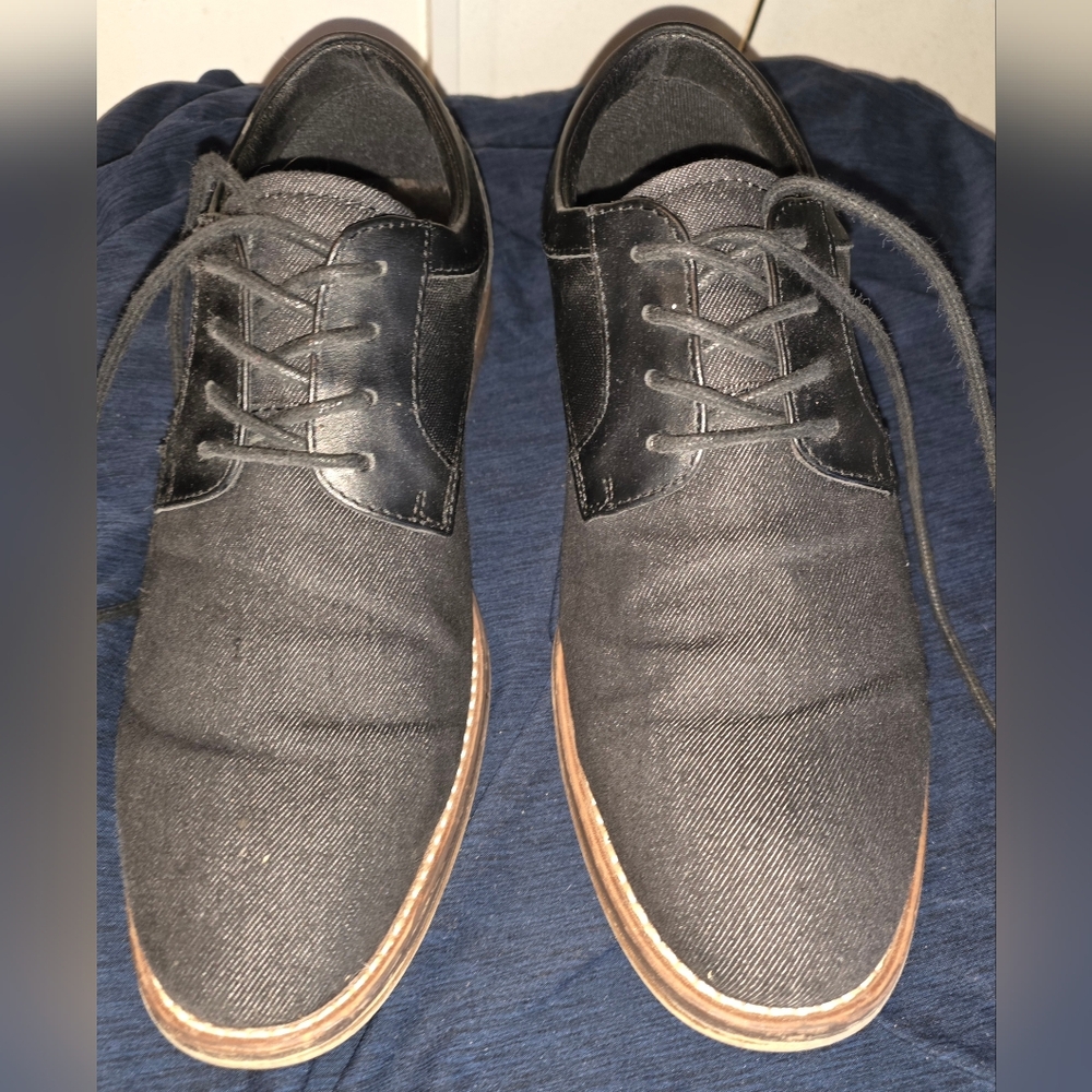 J.Ferrar JF Carver Black Oxford Dress Shoes Mens Size 8M